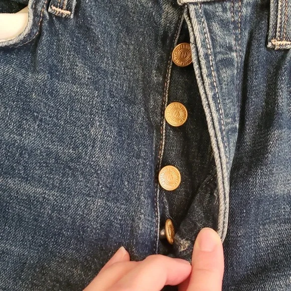 MOTHER 26 2 The Tripper Ankle Fray Jeans Denim Nature Touch Base - Picture 8 of 8